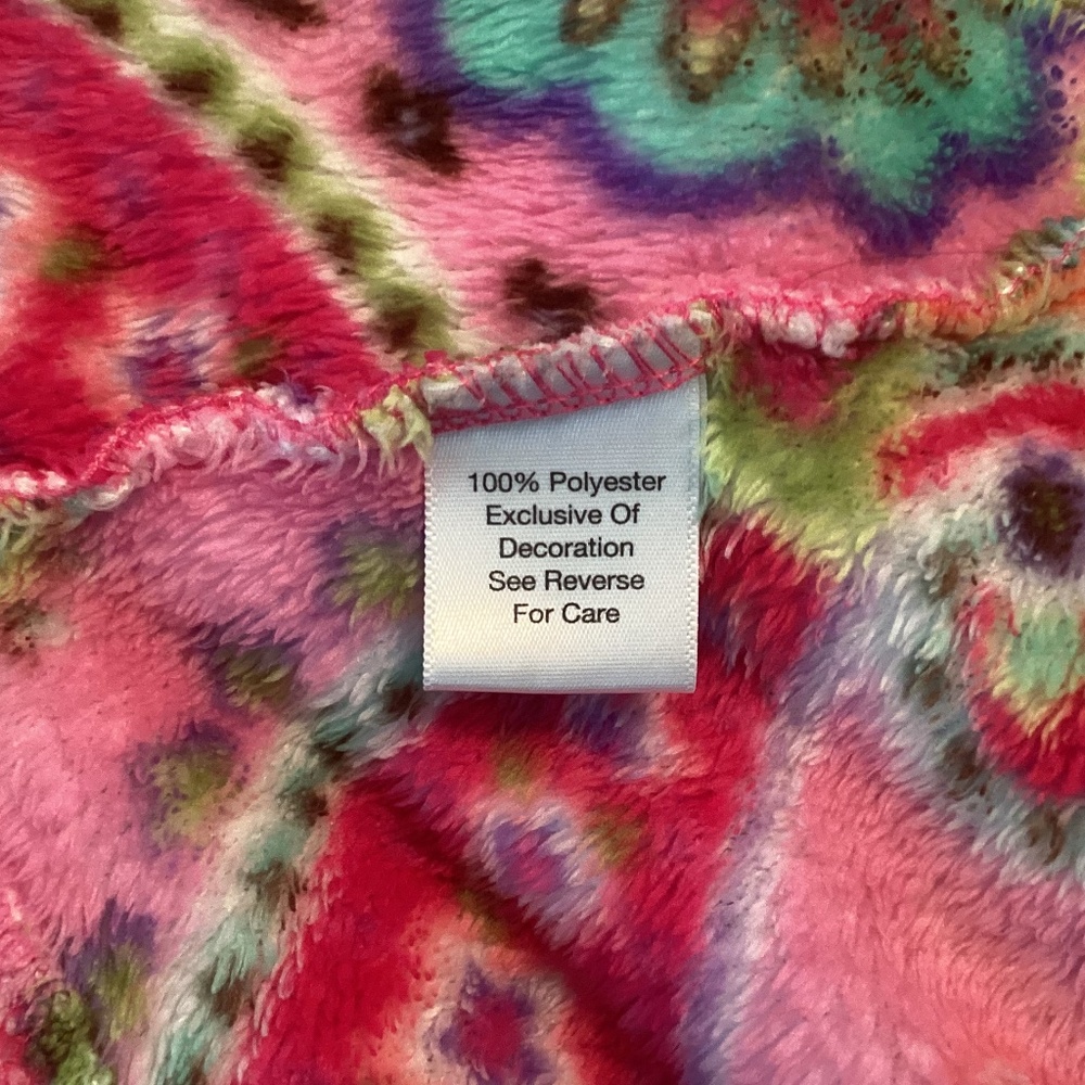 Vera Bradley Pink Paisley Sherpa Fleece Plush Soft Hooded Robe Bathrobe Pockets - Picture 10 of 11